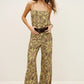 Antique White מכנסיים ארוכים רחבים לנשים Pali Pants Yellow BA&SH