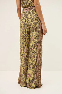 Antique White מכנסיים ארוכים רחבים לנשים Pali Pants Yellow BA&SH