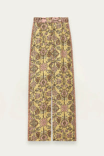 Rosy Brown מכנסיים ארוכים רחבים לנשים Pali Pants Yellow BA&SH