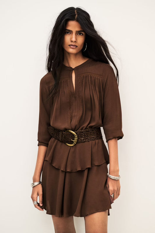 Dark Olive Green שמלת מיני לנשים Berna BA&SH