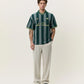 Light Gray חולצת פולו גברים Stripe Jacquard Football Jersey LES DEUX
