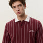 Lavender סוודר לגברים Signature Knitted LS Polo LES DEUX