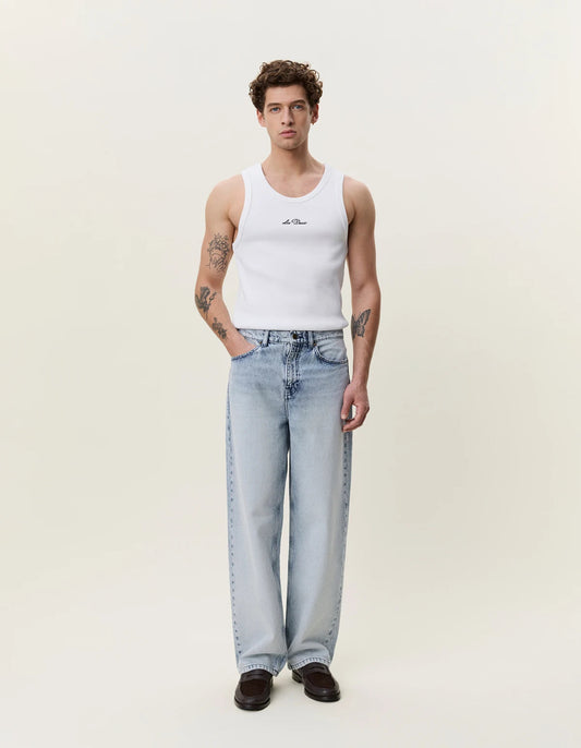 Lavender ג'ינס ארוך לגברים Roi Bleached Denim Jeans LES DEUX