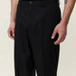 Black מכנסיים ארוכים לגברים Brushed Twill Tailored Pants LES DEUX