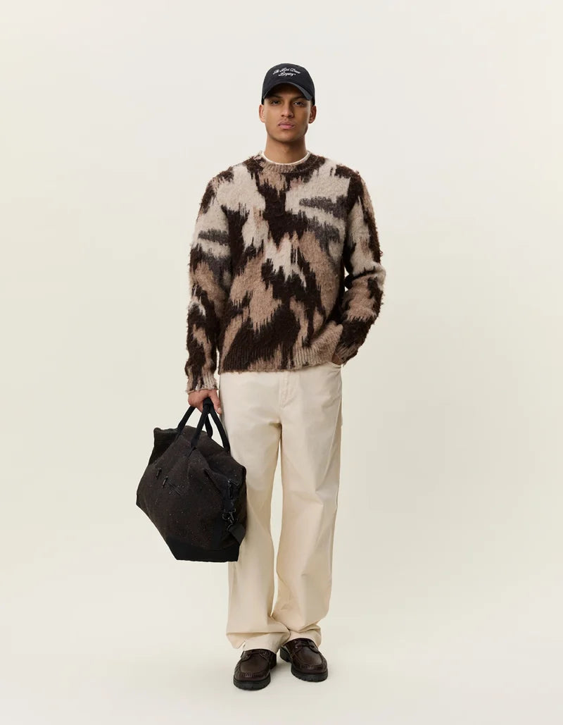 Antique White סוודר לגברים Forrest Crewneck Knit LES DEUX