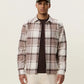 Lavender חולצה מכופתרת ארוכה לגברים Check Flannel Shirt LES DEUX