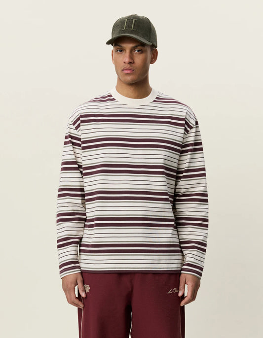 Lavender טי שירט ארוכה לגברים Stripe LS T-Shirt LES DEUX