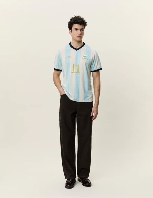 Antique White חולצת כדורגל לגברים Argentina Football Jersey LES DEUX