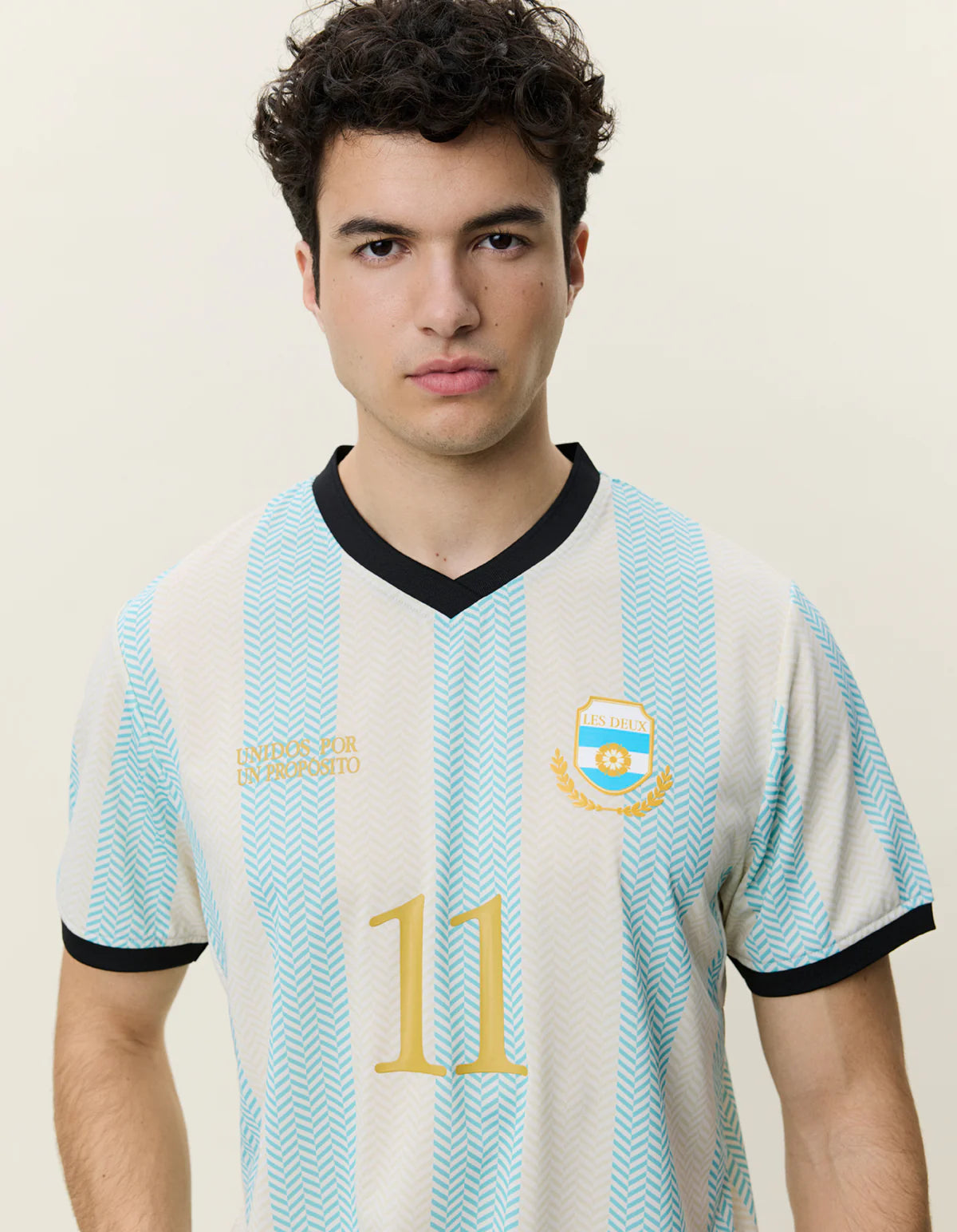 Antique White חולצת כדורגל לגברים Argentina Football Jersey LES DEUX