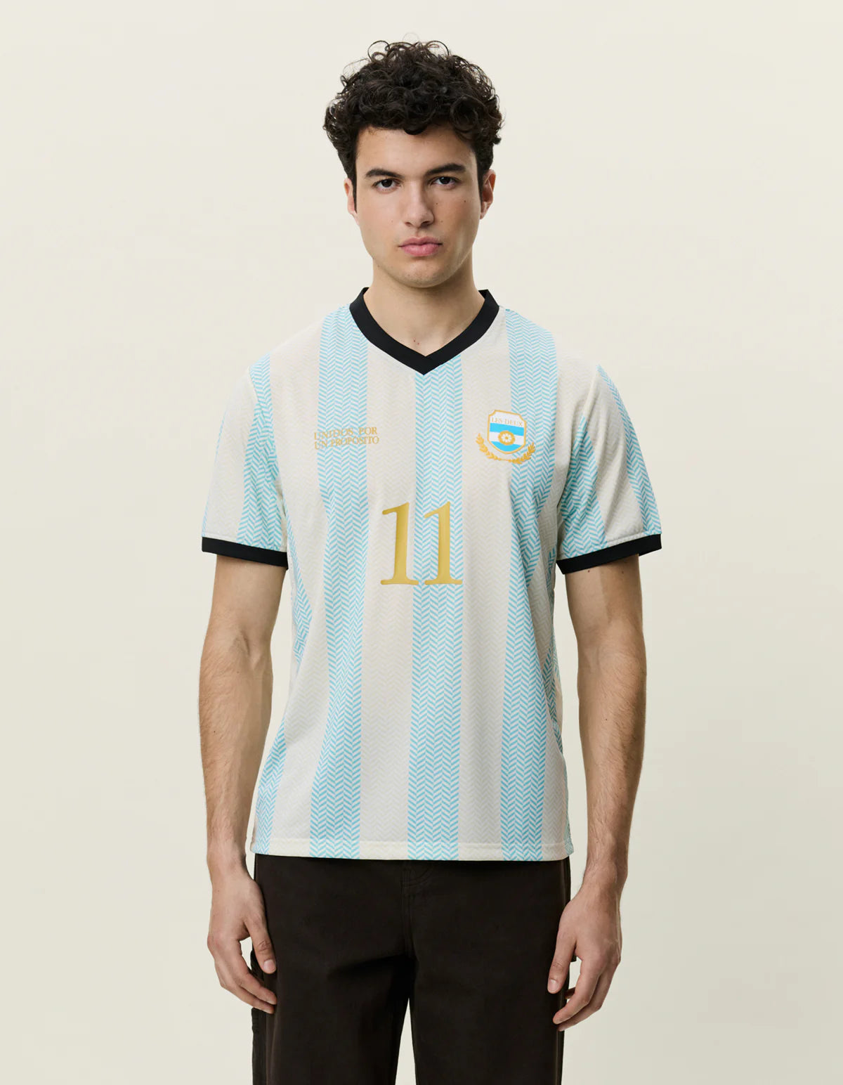 Antique White חולצת כדורגל לגברים Argentina Football Jersey LES DEUX