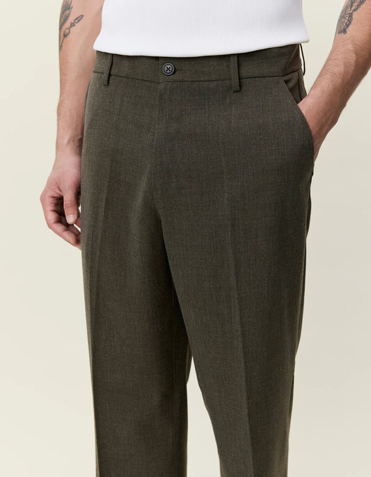 Dark Slate Gray מכנסיים ארוכים לגברים Como Slack Pants - Seasonal LES DEUX