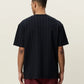 Black טי שירט קצרה לגברים Stripe Jacquard T-Shirt LES DEUX