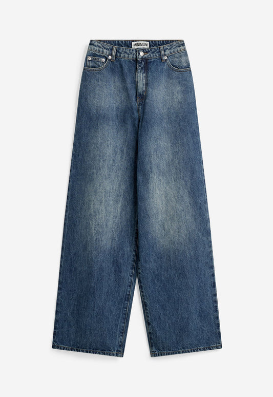 White Smoke ג׳ינס לנשים ארוך Aiyas 4573 - Wide Leg Fit MINIMUM