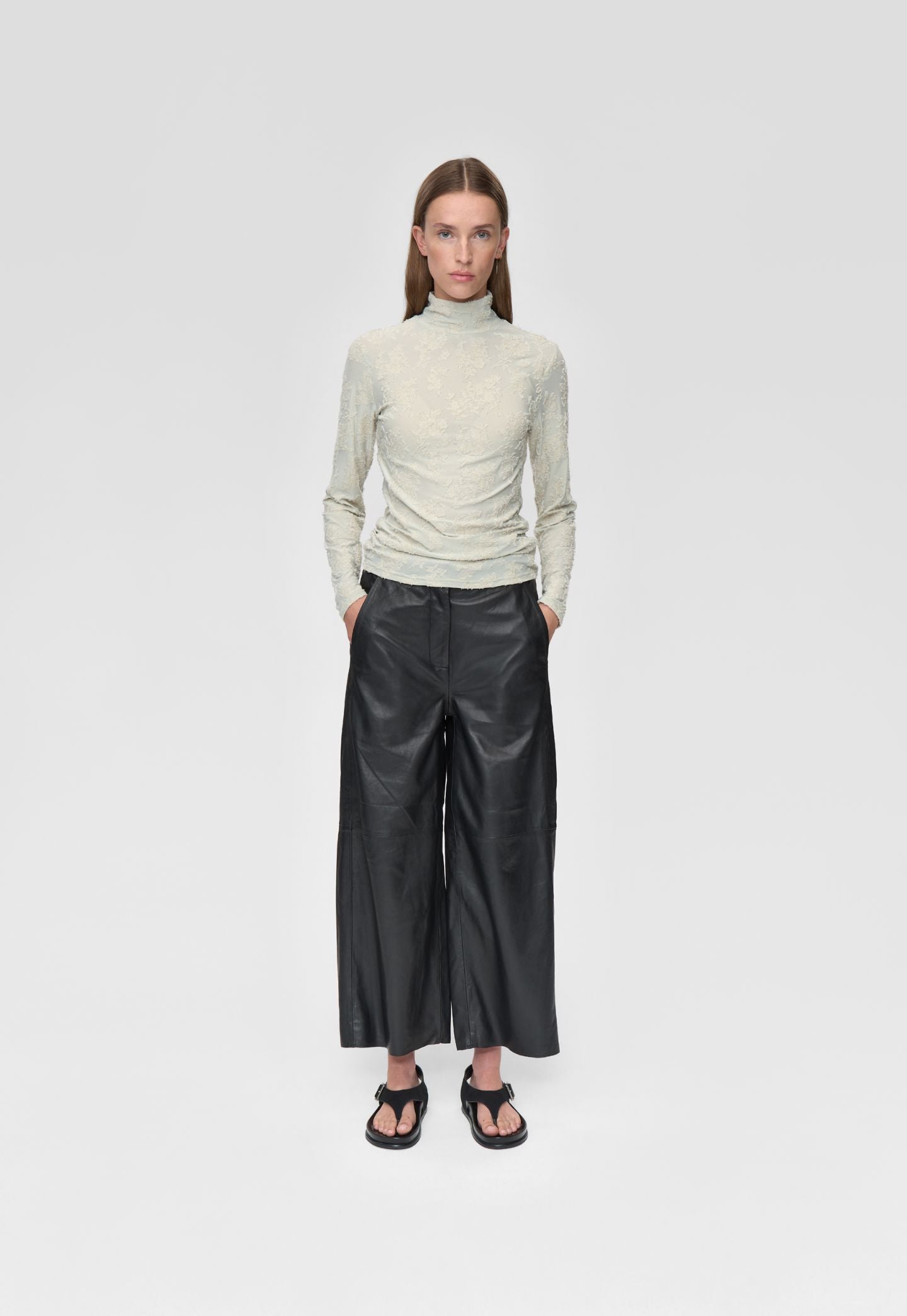 Dark Slate Gray חולצת שרוול ארוך לנשים Pernilles LS Blouse MINIMUM
