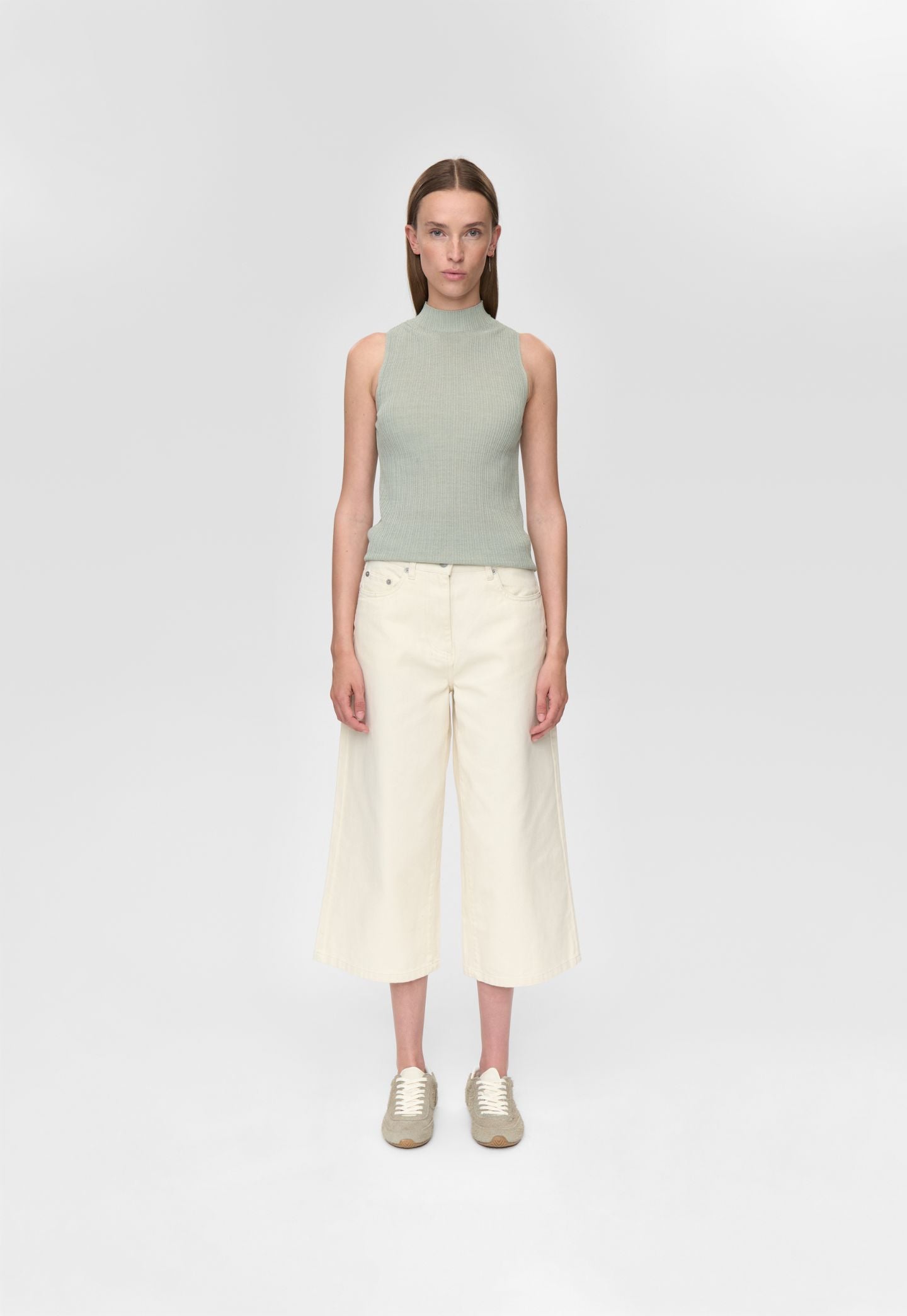Antique White טופ סריג לנשים Zita Knit MINIMUM