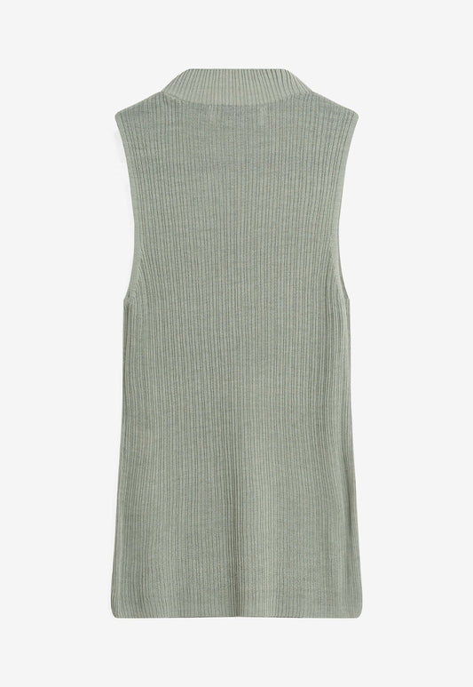 Dark Sea Green טופ סריג לנשים Zita Knit MINIMUM