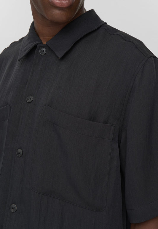 Dark Slate Gray חולצה מכופתרת קצרה לגברים Lennon 4572 MINIMUM
