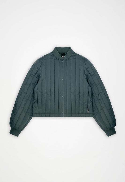 White Smoke ג'קט בומבר Rains Banja Liner Bomber W לנשים RAINS