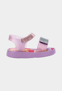 Lavender סנדלים לתינוקות עם הדפס לבבות Jump MELISSA