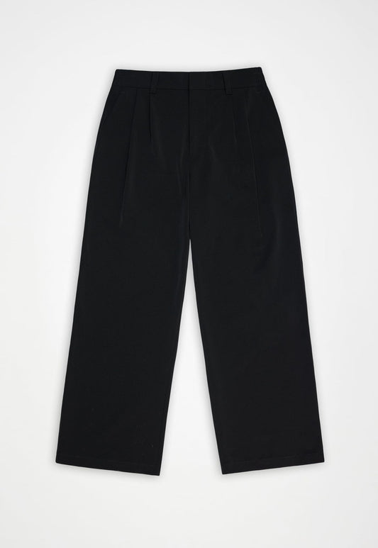 Black מכנסיים ארוכים Rains Tech Woven Pants Wide יוניסקס RAINS