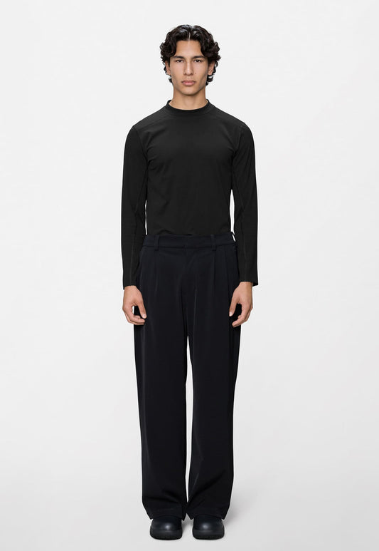 Black מכנסיים ארוכים Rains Tech Woven Pants Wide יוניסקס RAINS