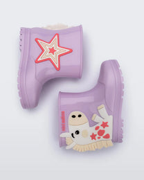 Light Gray מגפי גשם לתינוקות Welly Wonderland MELISSA