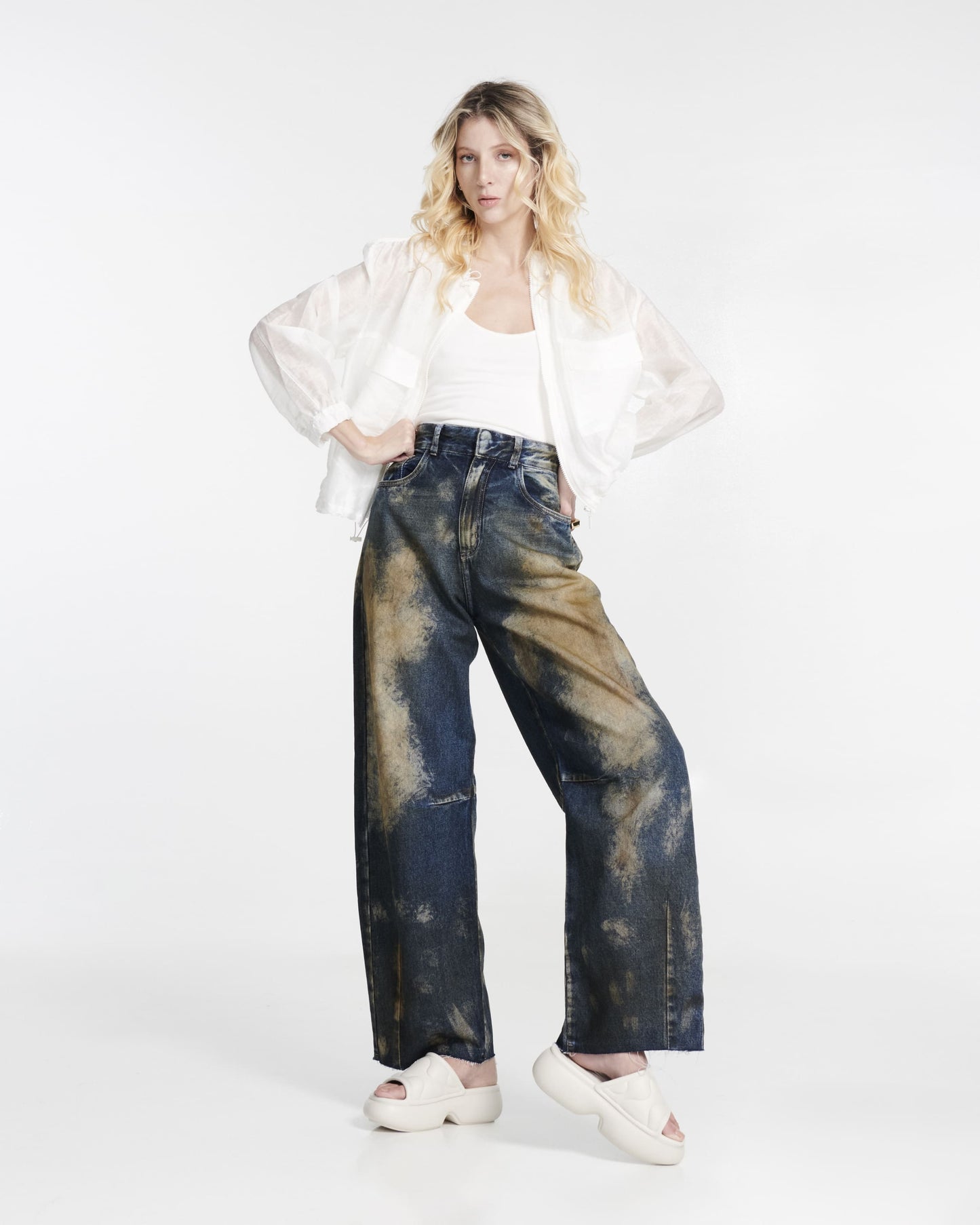 Lavender סנדלי פלטפורמה לנשים Puffer Platform MELISSA