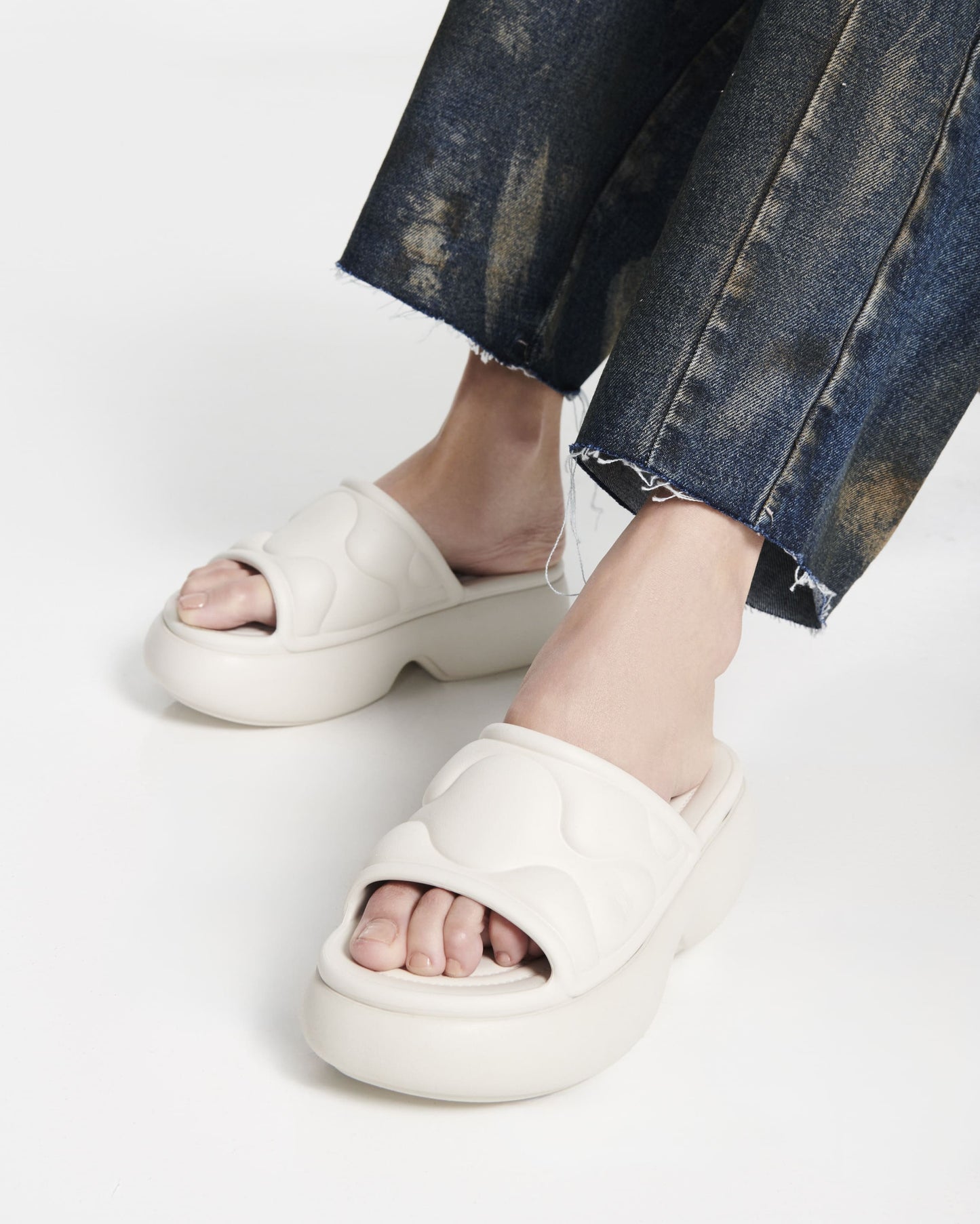 Lavender סנדלי פלטפורמה לנשים Puffer Platform MELISSA