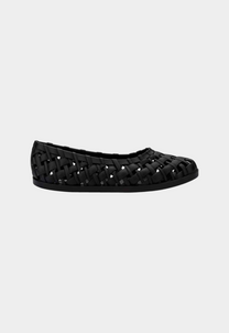 Black נעלי בובה רשת גומי  Possession Ballerina MELISSA