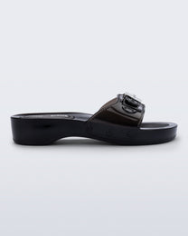 Black כפכפי גומי לנשים Scholl + Melissa Pescura Heel MELISSA