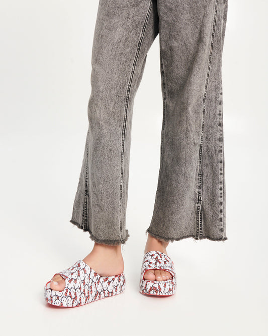 Lavender כפכי פלטפורמה לנשים Melissa + Hello Kitty MELISSA