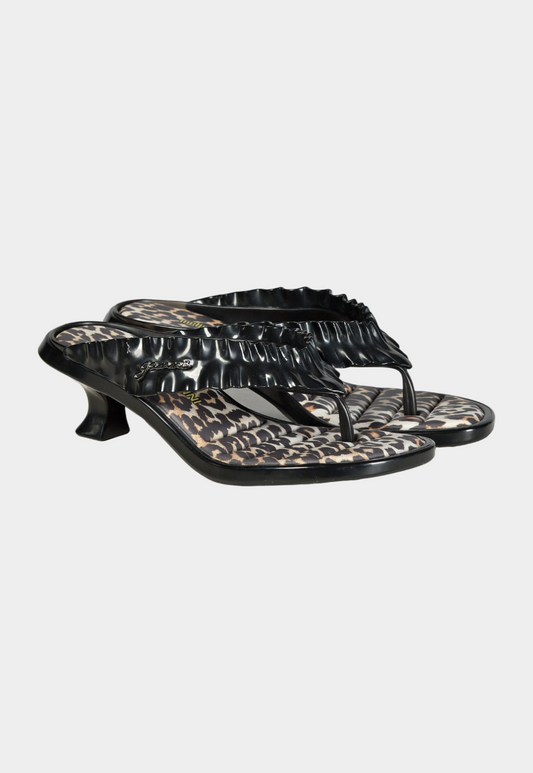Lavender כפכפים עקב Melissa Thong X  GANNI MELISSA