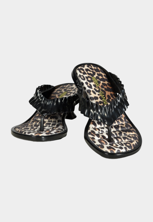 Lavender כפכפים עקב Melissa Thong X  GANNI MELISSA