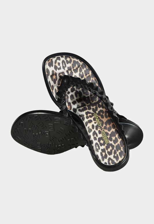 Lavender כפכפים עקב Melissa Thong X  GANNI MELISSA