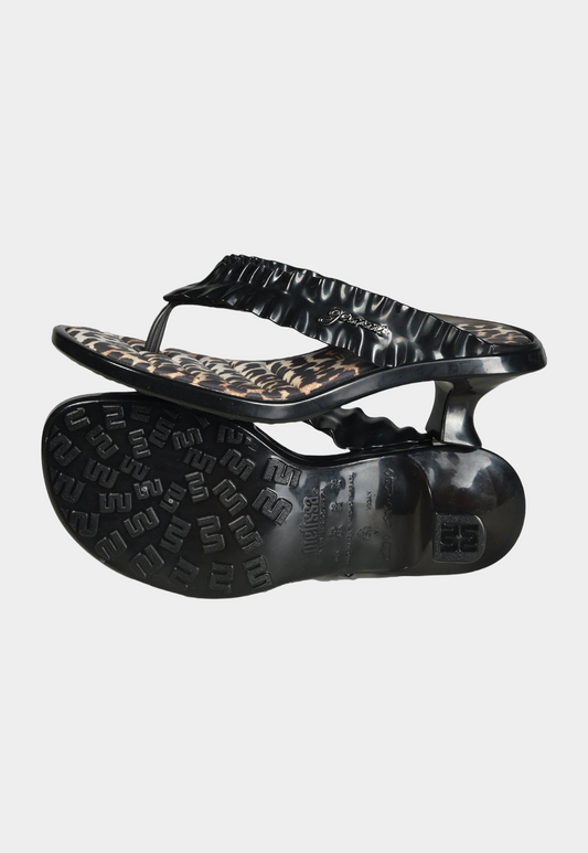 Lavender כפכפים עקב Melissa Thong X  GANNI MELISSA