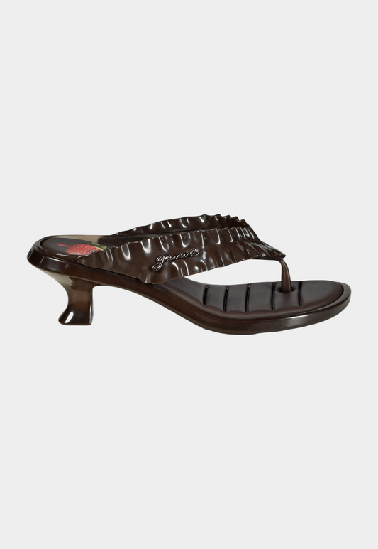 Lavender כפכפים עקב Melissa Thong X  GANNI MELISSA