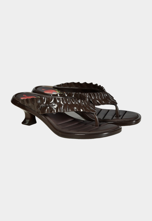 Lavender כפכפים עקב Melissa Thong X  GANNI MELISSA