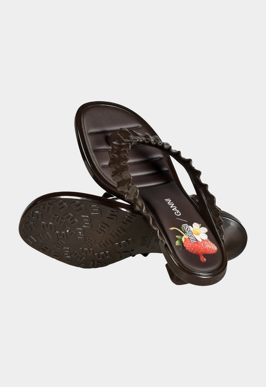 Lavender כפכפים עקב Melissa Thong X  GANNI MELISSA