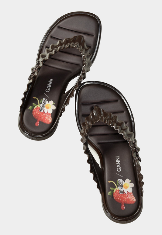 Lavender כפכפים עקב Melissa Thong X  GANNI MELISSA