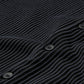 Dark Slate Gray חולצת פסים מכופתרת לגברים Keaton Plissé Effect MINIMUM