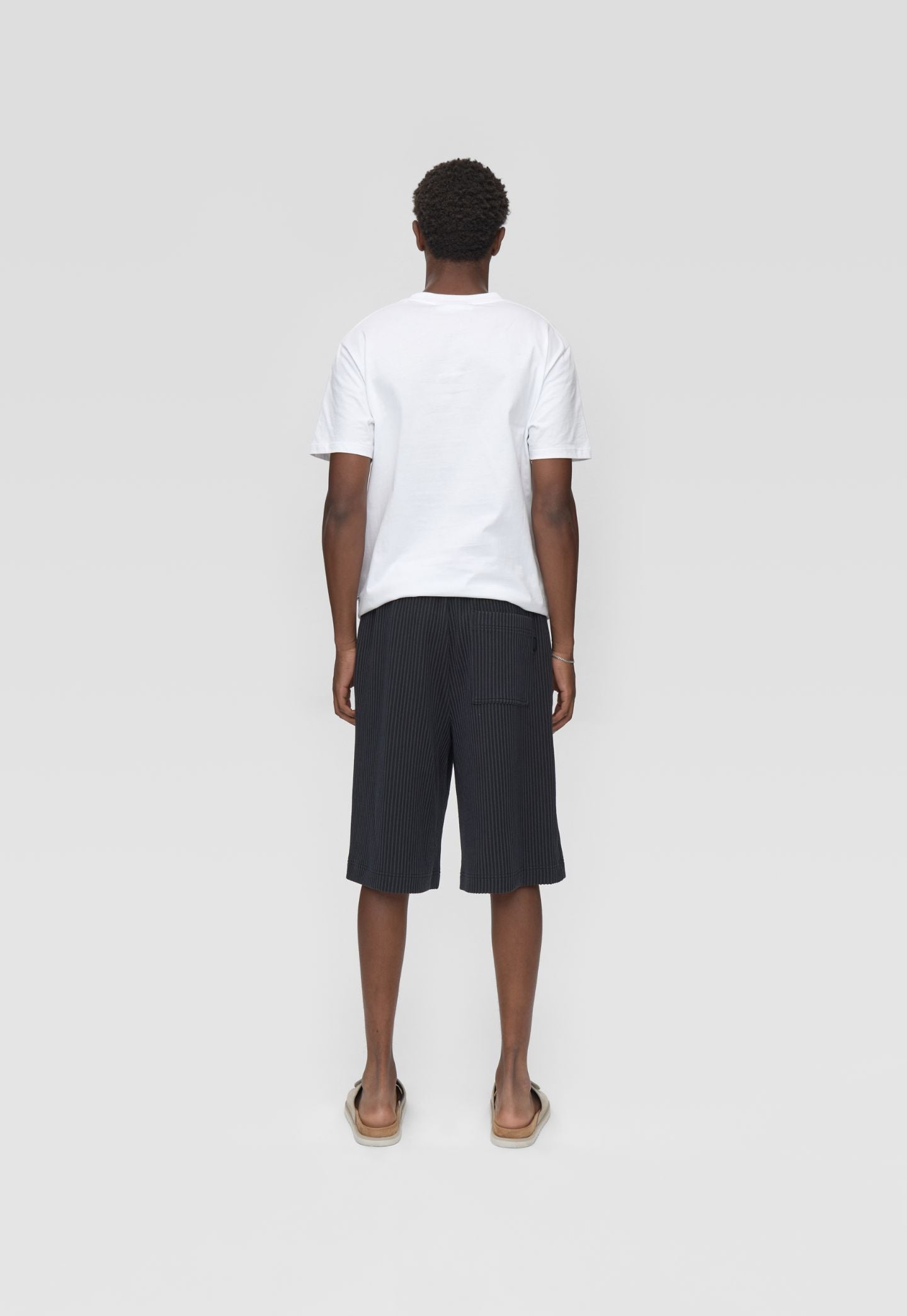 Lavender מכנסיים קצרים לגברים Jasper WDE Striped MINIMUM