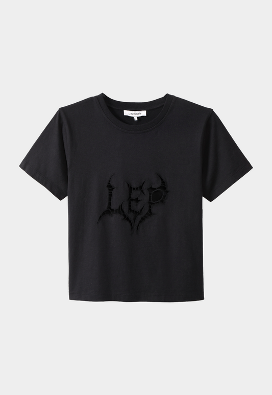 Dark Slate Gray טי שירט קצרה לגברים / נשים Baby T LAZY EYE PPL