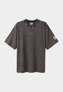 Lavender טי שירט קצרה לגברים / נשים Classic Acid Washed LAZY EYE PPL