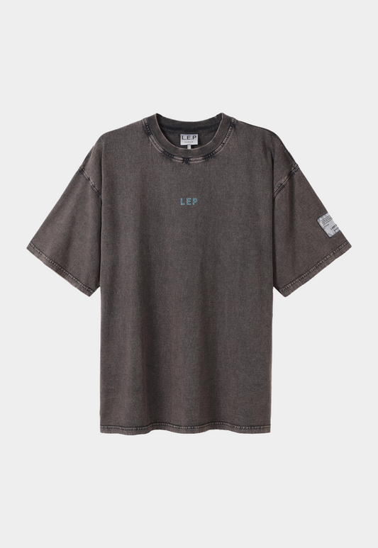 Lavender טי שירט קצרה לגברים / נשים Classic Acid Washed LAZY EYE PPL