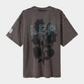 Lavender טי שירט קצרה לגברים / נשים Classic Acid Washed LAZY EYE PPL