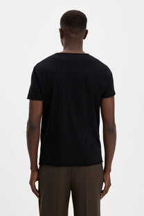 Black טי שירט קצרה לגברים Roll Neck FILIPPA K
