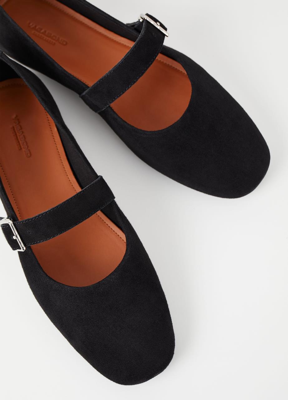 Black נעלי בובה זמש לנשים Vagabond Jolin VAGABOND