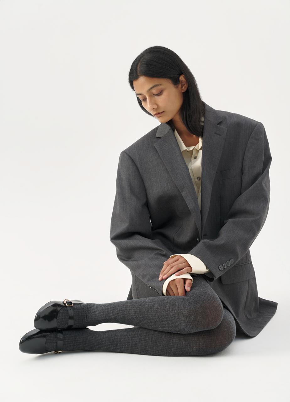 White Smoke נעלי בובה בגימור מבריק לנשים Vagabond Jolin VAGABOND