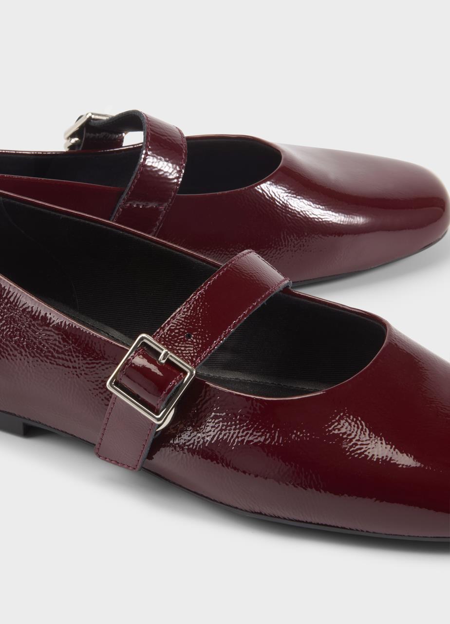 Dark Slate Gray נעלי בובה בגימור מבריק לנשים Vagabond Jolin VAGABOND