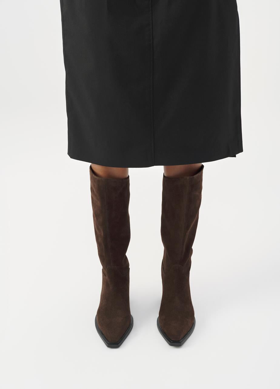 White Smoke מגפיים גבוהים מזמש לנשים Vagabond Kelsey VAGABOND